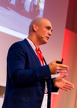 Mika Seppä speaking at Kalmar Explore Automation 2019